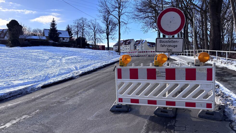 Gesperrtes Stück der Trillerstraße
