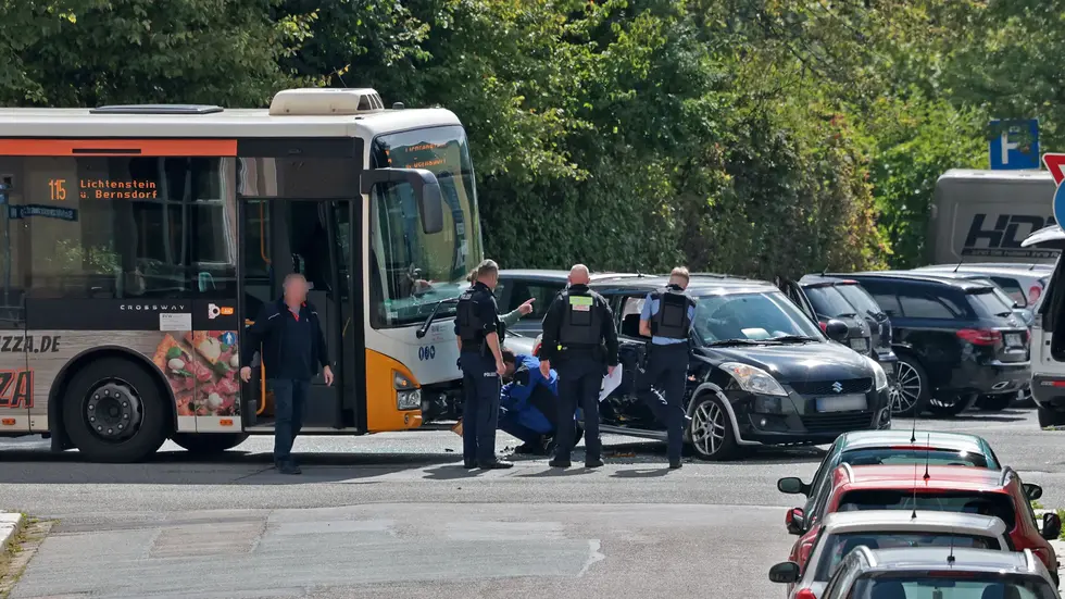 Unfallstelle in Hohenstein-Ernstthal